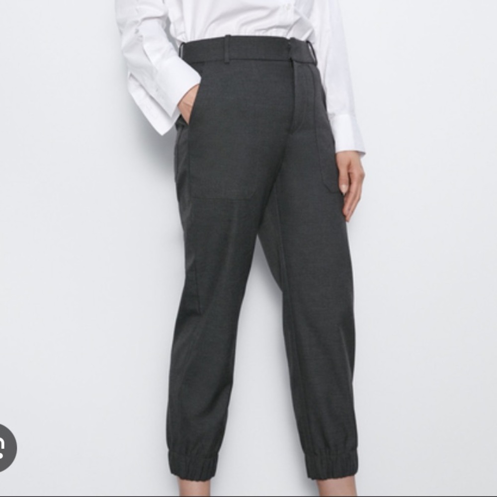 Zara Stylish Gray Jogger Pants